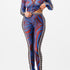 Zip-up jacket top with legging set