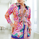 Satin Blouse & Skort Set