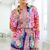 Satin Blouse & Skort Set